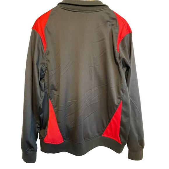 Starter Men's Large Track Jacket workout running Black Red Polyester Egypt Made - Picture 2 of 6